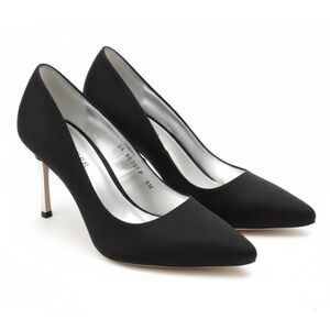 Timothy Hitsman Heels Black Shoe Silver Heel Stilettos Womens Size 8.5